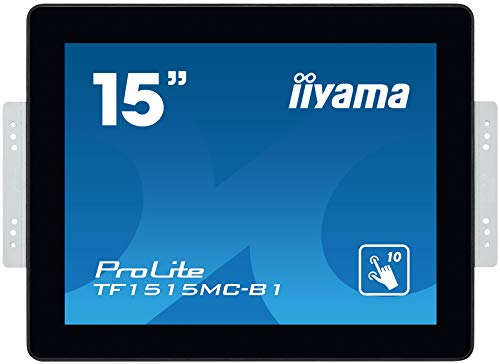 iiyama ProLite TF1515MC-B1 - 15" Diagonal Class LED-backlit LCD display - digital signage - with touchscreen 1024 x 768 - edge-lit - black