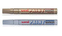 Best Value uni-ball"Blister" Medium Bullet Tip Paint Marker Pen - Gold/Silver (Pack of 2)