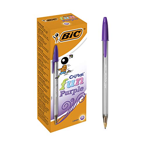  Bic Cristal Original, Ballpoint Pens, Every-Day Biro Pens with  Fine Point (0.8 mm), Ideal for School and Office, Black, Pack of 50 :  Office Products