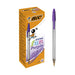 Best Value BIC Cristal Fun Ballpoint Pens Wide Point (1.6 mm) - Purple, Box of 20