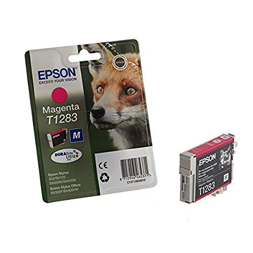 Best Value Epson Original Durabrite Fox T1283 Ink Cartridge, Magenta, Genuine, Amazon Dash Replenishment Ready