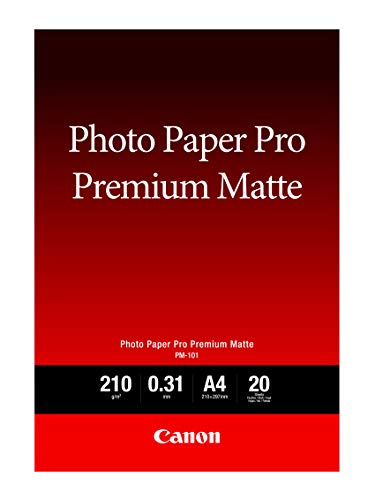 Canon Pro Premium PM-101 - Smooth matte - 310 micron - A4 (210 x 297 mm) - 210 g/m - 20 sheet(s) photo paper - for PIXMA PRO-1, PRO-10, PRO-100