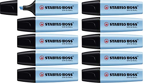 Best Value Highlighter - STABILO BOSS ORIGINAL Blue Box of 10