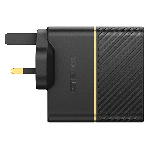 OtterBox Wall Charger - Power adapter - 50 Watt - 3 A - PD 3.0 - 2 output connectors (USB-C) - black shimmer