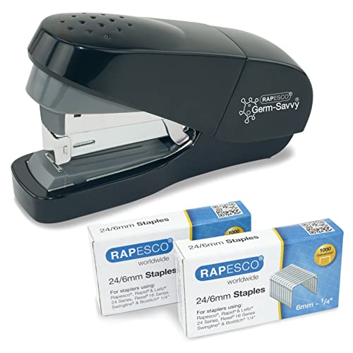 Rapesco Germ-Savvy ECO Less Effort Flat Clinch Stapler 1688