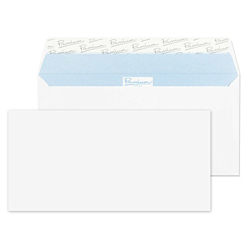 Best Value Blake Premium Office DL 110 x 220 mm 120 gsm Peel & Seal Wallet Envelopes (32215) Ultra White Wove - Pack of 500