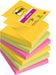 Post-it 76 x 76 mm Notes Refill Super Sticky Notes Z-Note, Rio Colour Collection, 6 Pads (90 Sheets Per Pad),R330-6SSRIO