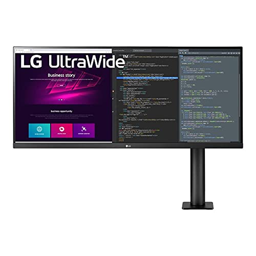 LG Ergo 34WN780-B - LED monitor - 34" - 3440 x 1440 UWQHD @ 75 Hz - IPS - 300 cd/m - 1000:1 - HDR10 - 5 ms - 2xHDMI, DisplayPort - speakers