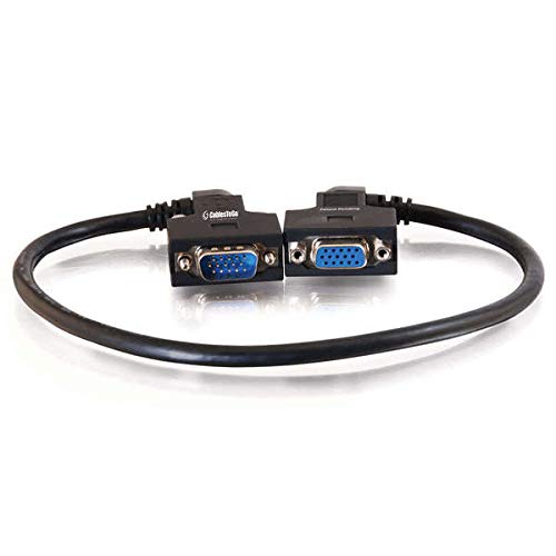 C2G VGA270 UXGA Monitor Extension Cable - VGA extension cable - HD-15 (VGA) (M) to HD-15 (VGA) (F) - 50 cm - thumbscrews