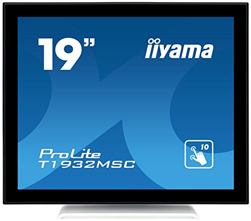 iiyama ProLite T1932MSC-W5AG - LED monitor - 19" - touchscreen - 1280 x 1024 - IPS - 250 cd/m - 1000:1 - 14 ms - HDMI, VGA, DisplayPort - speakers - white