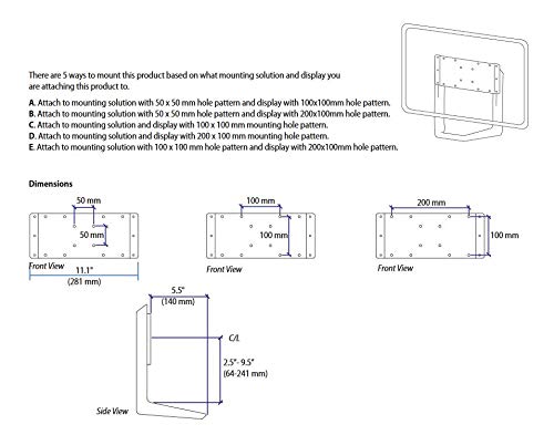 Ergotron Monitor Handle Kit - Mounting component (handle, interface plate) - black - screen size: 32" - for P/N: 45-353-026