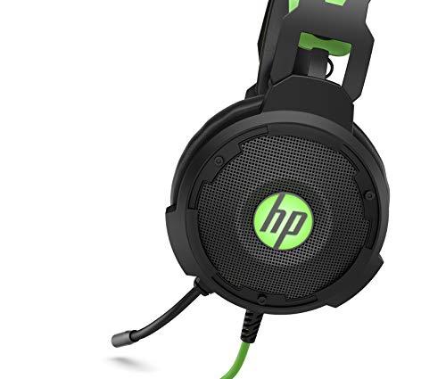 HP Pavilion Gaming 600 - Headset - full size - wired - black/green - for OMEN Obelisk by HP 875, HP 15, 27, ENVY x360, Pavilion Gaming 15, 690, TG01, Spectre x360