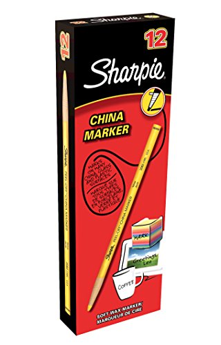 Best Value Sharpie Peel-off Unwraps To Sharpen China Wax Marker Pencil - Yellow (Pack of 12)