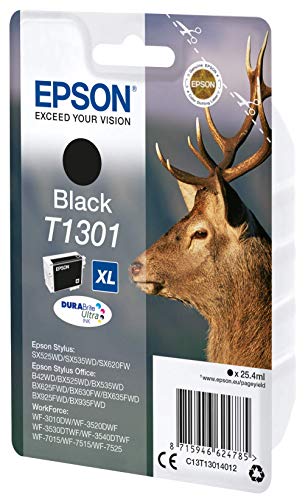 Epson T1301 - 25.4 ml - XL size - black - original - blister - ink cartridge - for Stylus Office BX630, BX635, BX935, WorkForce WF-3010, 3520, 3530, 3540, 7015, 7515, 7525