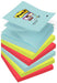 Best Value Post-it R3306MIA 76 x 76 mm Super Sticky Z-Note - Aqua Wave/Neon Green/Neon Pink