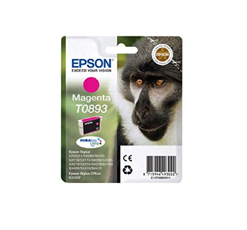 Epson T0893 - 3.5 ml - magenta - original - blister - ink cartridge - for Stylus S21, SX110, SX115, SX210, SX215, SX400, SX405, SX410, SX415, Stylus Office BX300