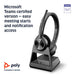 Poly Savi 7320 Stereo Wireless Binaural DECT Headset Optimised for Microsoft Teams Up to 13 Hours Talk Time