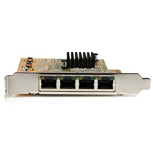 StarTech.com ST1000SPEX43 4-Port PCIe Gigabit Network Adapter Card ,Yellow