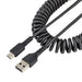 StarTech 1m USB A to USB C Coiled Heavy Duty Fast Charge Sync Cable