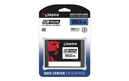 Kingston Data Center DC450R - Solid state drive - encrypted - 960 GB - internal - 2.5" - SATA 6Gb/s - 256-bit AES - Self-Encrypting Drive (SED)