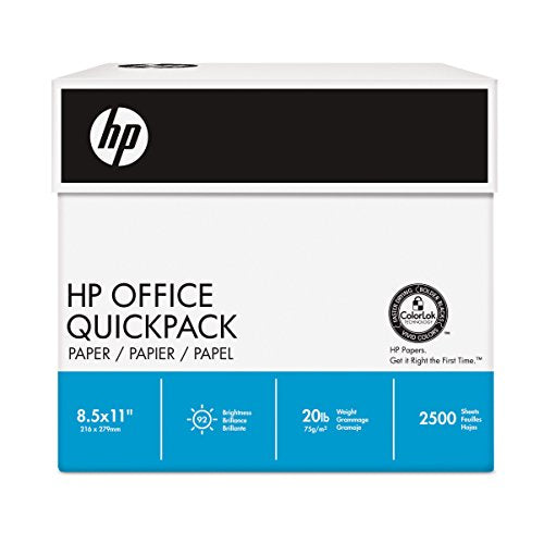 Best Value Hewlett Packard (HP) Office Paper Quickpack 2500 Sheets per Box No Wrap 80gsm A4 White - Ref HPF031 (1 Box)