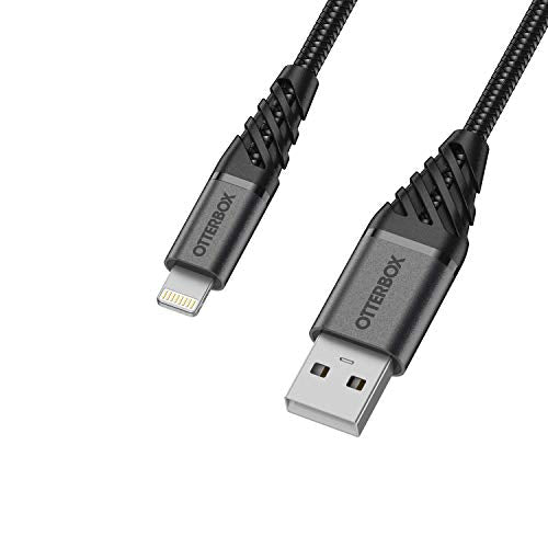 OtterBox Premium - Lightning cable - USB male to Lightning male - 2 m - dark ash black - for Apple iPad/iPhone/iPod (Lightning)