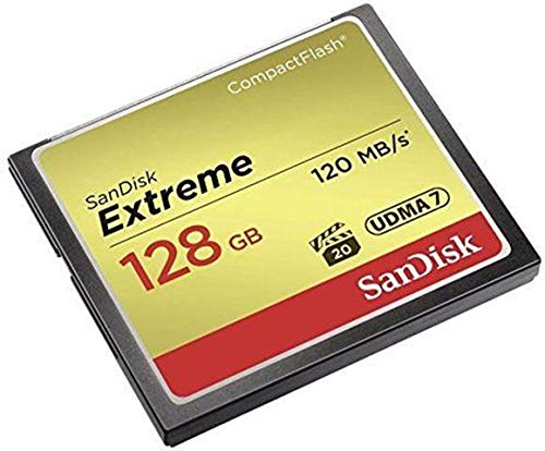 Best Value SanDisk Extreme 128 GB UDMA7 CompactFlash Card - Black/Gold