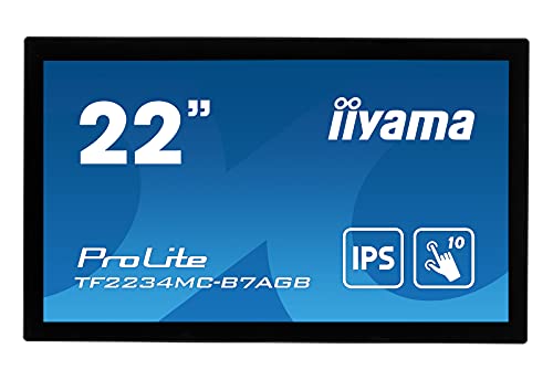 iiyama ProLite TF2234MC-B7AGB - LED monitor - 22" (21.5" viewable) - open frame - touchscreen - 1920 x 1080 Full HD (1080p) @ 60 Hz - IPS - 350 cd/m - 1000:1 - 8 ms - HDMI, VGA, DisplayPort - black