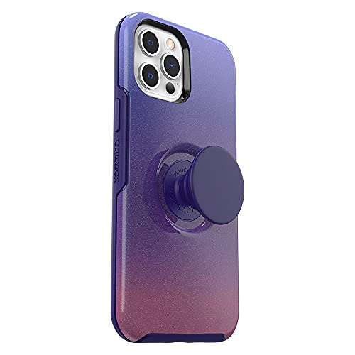 OtterBox Otter + Pop Symmetry Series - Back cover for mobile phone - polycarbonate, synthetic rubber - violet dusk - for Apple iPhone 12 Pro Max