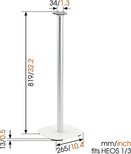 Vogel's Sound 5313 - Stand for speaker(s) - white - floor-standing - for Denon Heos 1, 3