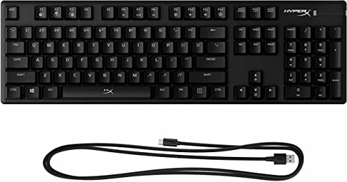 HyperX Alloy Origins - Keyboard - backlit - USB-C - QWERTY - UK - key switch: HyperX Red - black - for Microsoft Xbox One S, Xbox One S All-Digital Edition, Xbox One X, Xbox Series S, Xbox Series X, Sony PlayStation 4, Sony PlayStation 5