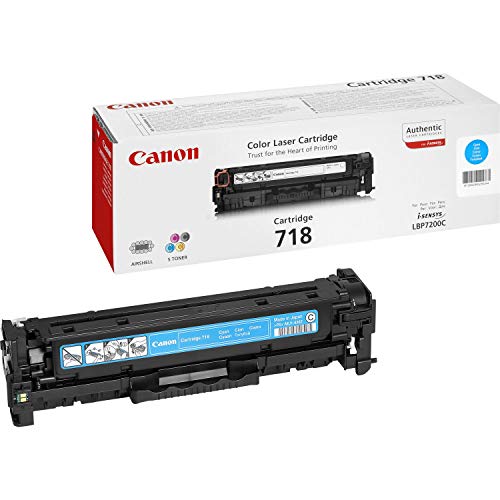 Canon 718 C - 2661B002 - 1 x Cyan - Toner Cartridge - For iSENSYS LBP7210,LBP7660,LBP7680,MF8340,MF8350,MF8360,MF8380,MF8540,MF8550,MF8580