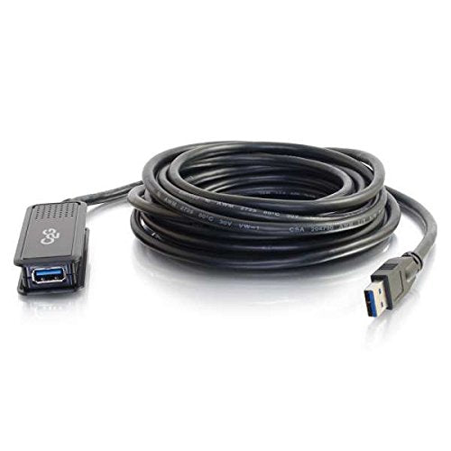 C2G 5m USB 3.0 USB-A Male to USB-A Female Active Extension Cable - USB extension cable - USB Type A (M) to USB Type A (F) - USB 3.0 - 30 V - 5 m - active - black