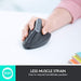 Logitech MX Vertical - Vertical mouse - ergonomic - optical - 6 buttons - wireless, wired - Bluetooth, 2.4 GHz - USB wireless receiver - graphite