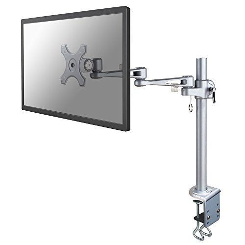 NewStar Full Motion Desk Mount (clamp) for 10-30" Monitor Screen, Height Adjustable - Silver - Desk mount for LCD display (adjustable arm) - silver - screen size: 10"-30"