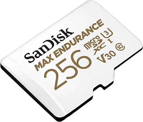 SanDisk Max Endurance - Flash memory card (microSDXC to SD adapter included) - 256 GB - Video Class V30 / UHS-I U3 / Class10 - microSDXC UHS-I