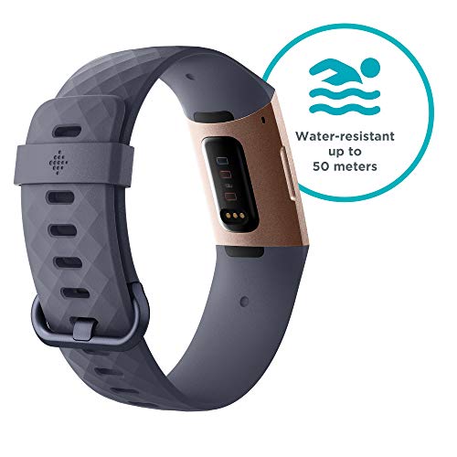 Fitbit Charge 3 - Rose gold - activity tracker with sport band - blue grey - monochrome - Bluetooth - 30 g