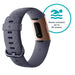 Fitbit Charge 3 - Rose gold - activity tracker with sport band - blue grey - monochrome - Bluetooth - 30 g