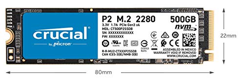 Crucial P2 - Solid state drive - 250 GB - internal - M.2 2280 - PCI Express 3.0 x4 (NVMe) -