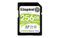 Kingston Canvas Select Plus - Flash memory card - 256 GB - Video Class V30 / UHS-I U3 / Class10 - SDXC UHS-I