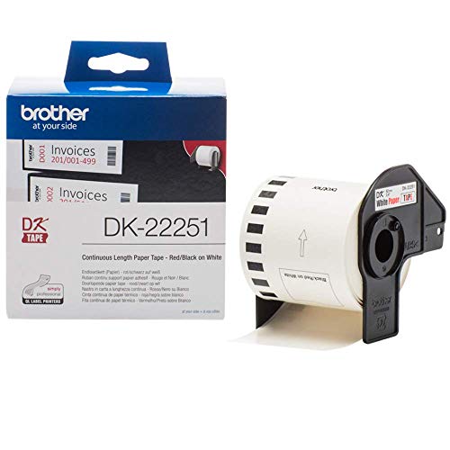 Brother DK22251 - Black/red on white - Roll (6.2 cm x 15.24 m) 1 roll(s) label continuous paper