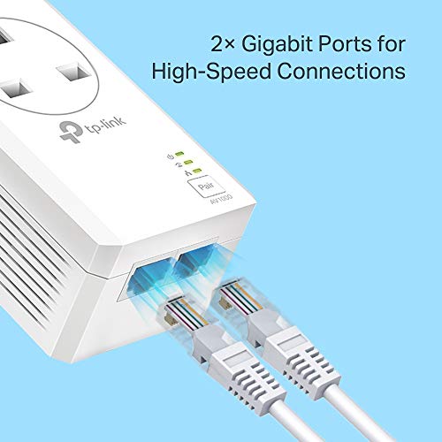 TP-Link TL-PA7027P V1 - Powerline Starter Kit - powerline adapter kit - GigE, HomePlug AV (HPAV), HomePlug AV (HPAV) 2.0, IEEE 1901 - wall-pluggable