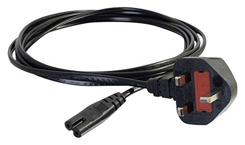 C2G Non-Polarised Power Cord - Power cable - IEC 60320 C7 to BS 1363 (M) - AC 250 V - 3 m - molded - black - United Kingdom