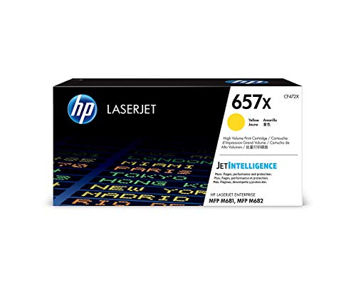 HP 657X - High Yield - yellow - original - LaserJet - toner cartridge (CF472X) - for LaserJet Enterprise MFP M681, LaserJet Enterprise Flow MFP M681, MFP M682