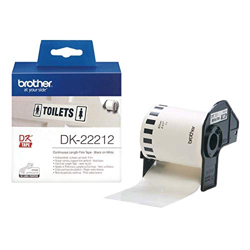 Brother DK-22212 - Permanent adhesive - white - Roll (6.2 cm x 15.2 m) tape - for Brother QL-1050, 1060, 500, 550, 560, 570, 580, 600, 650, 700, 710, 720, 820