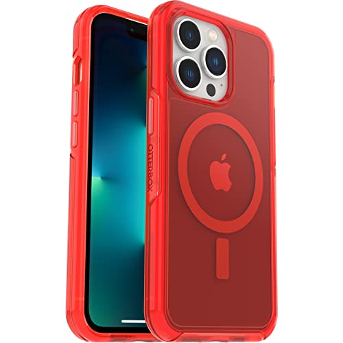 OtterBox Symmetry Plus Clear iPhone 13 Pro In The Red - translucent red