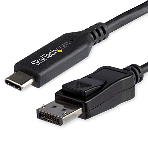 StarTech.com 6ft 8K USB-C to DisplayPort Adapter Cable -HBR3 - Thunderbolt 3 Compatible Type C Video Cable (CDP2DP146B)