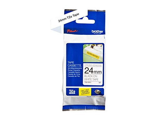 Brother TZe-S251 - Extra strength adhesive - black on white - Roll (2.4 cm x 8 m) 1 roll(s) laminated tape - for Brother PT-D600, P-Touch PT-3600, D800, E550, E800, P750, P900, P950, P-Touch EDGE PT-P750