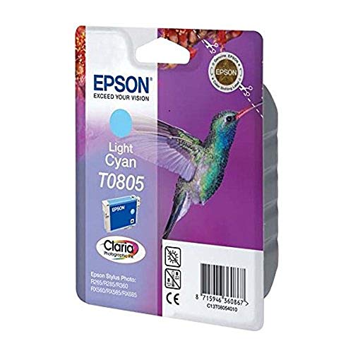 Epson T0805 - 7.4 ml - light cyan - original - blister - ink cartridge - for Stylus Photo P50, PX650, PX660, PX700, PX710, PX720, PX730, PX800, PX810, PX820, PX830