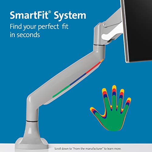 Kensington SmartFit One-Touch Dual Monitor Arm - Mounting kit - for 2 monitors (adjustable arm) - metal - silver grey - screen size: 13"-32" - C-clamp, grommet, desk-mountable